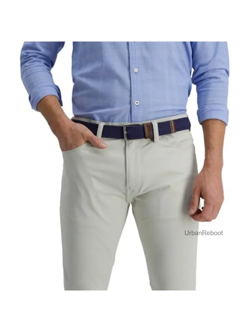 Men's Stretch Fabric Braided Belt Fully Adjustable